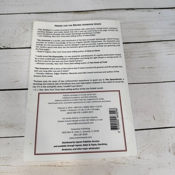 The Reckless David Putnam Signed ARC 2019 Advance Reading Copy Bruno Johnson - Picture 2 of 6